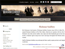 Tablet Screenshot of hickmansaddlery.com